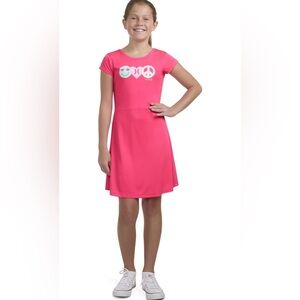 NWT-Girls XL Pink Hurley 
T shirt Graphic Dress